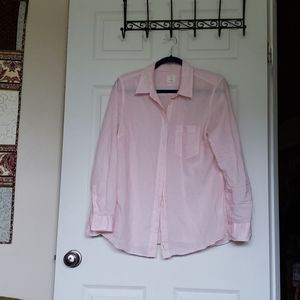 Pink button down shirt